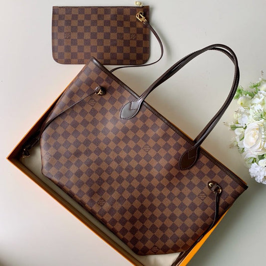 L-V Neverfull Damier Ebene