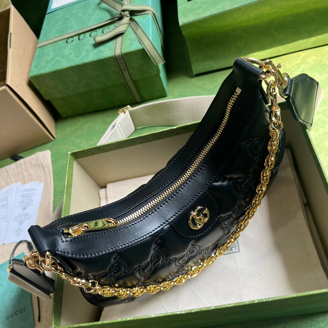 G-ucci Schultertasche aus GG Matelassé-Leder