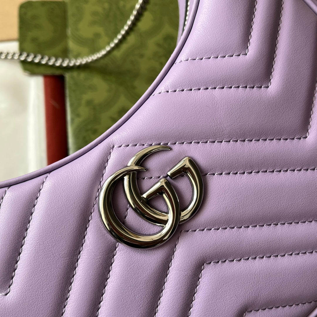 G-ucci Marmont half-moon-shaped mini bag