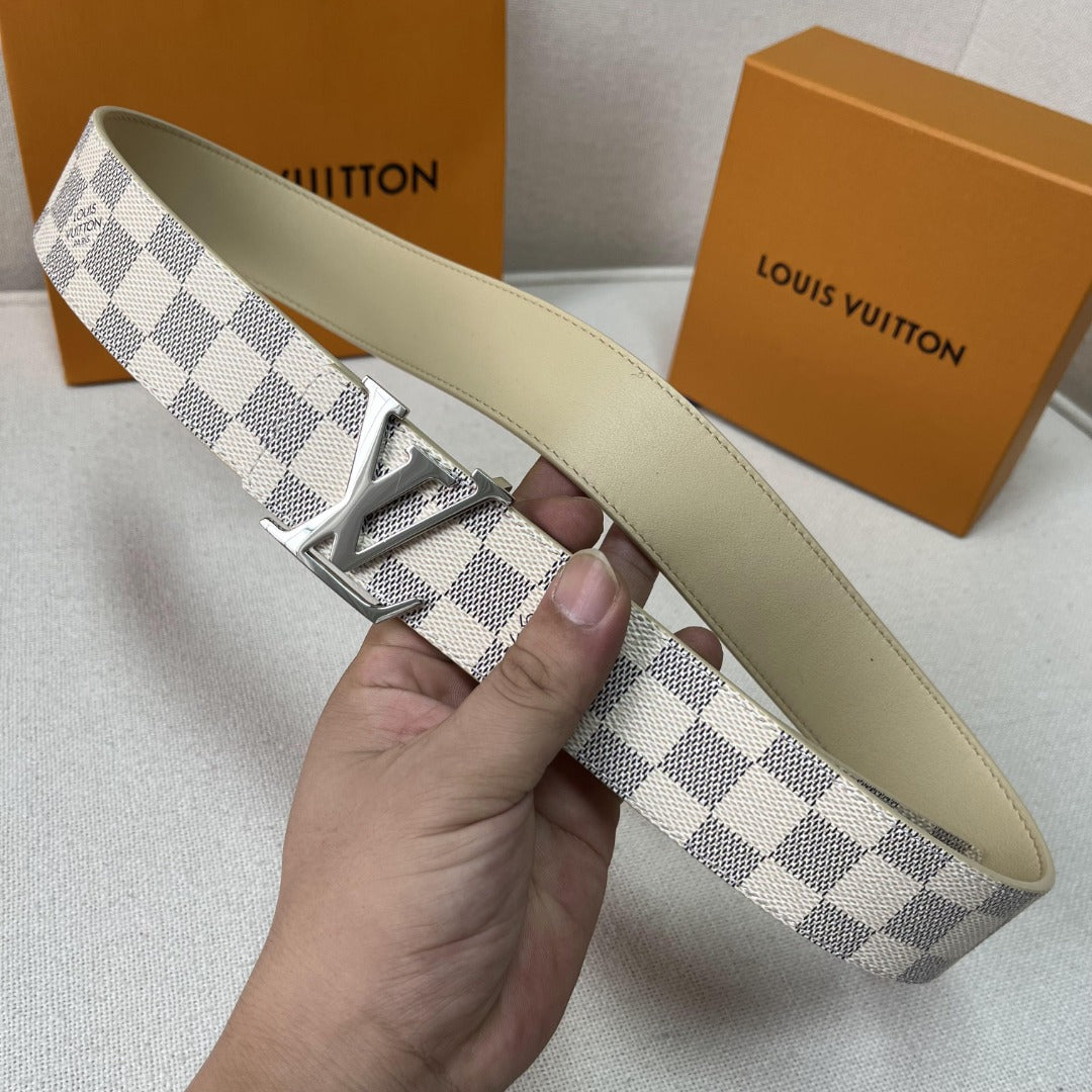 L-V Damier Azur Belt Gold/Silver
