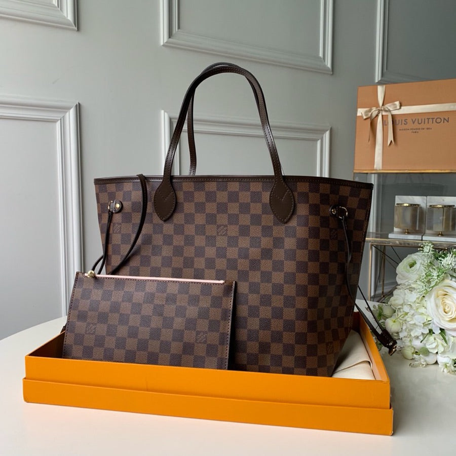 L-V Neverfull Damier Ebene
