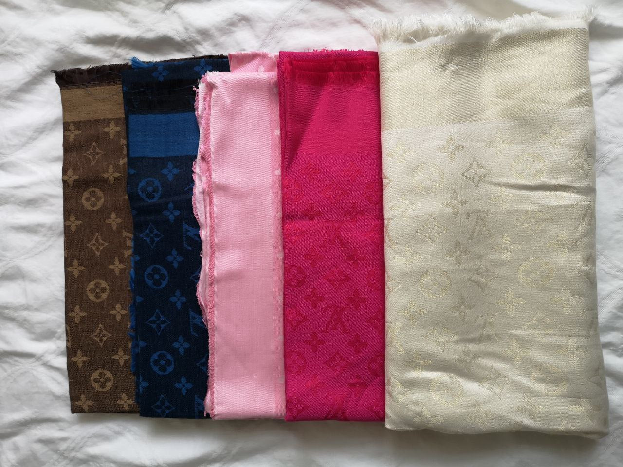 LV Monogram Denim Shine Scarf