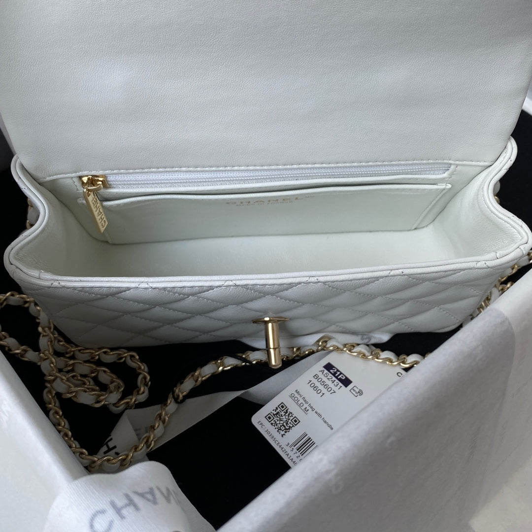 C-hanel Top Handle Bag