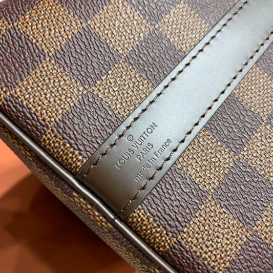 L-V Speedy 25 Bandouliere Damier Ebene