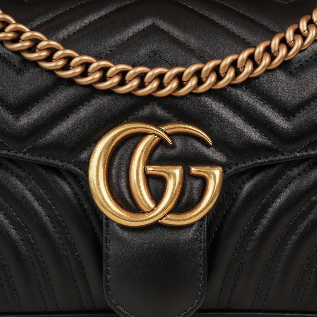 G-ucci GG Marmont small matelassé shoulder bag 26cm – Marken Outlet