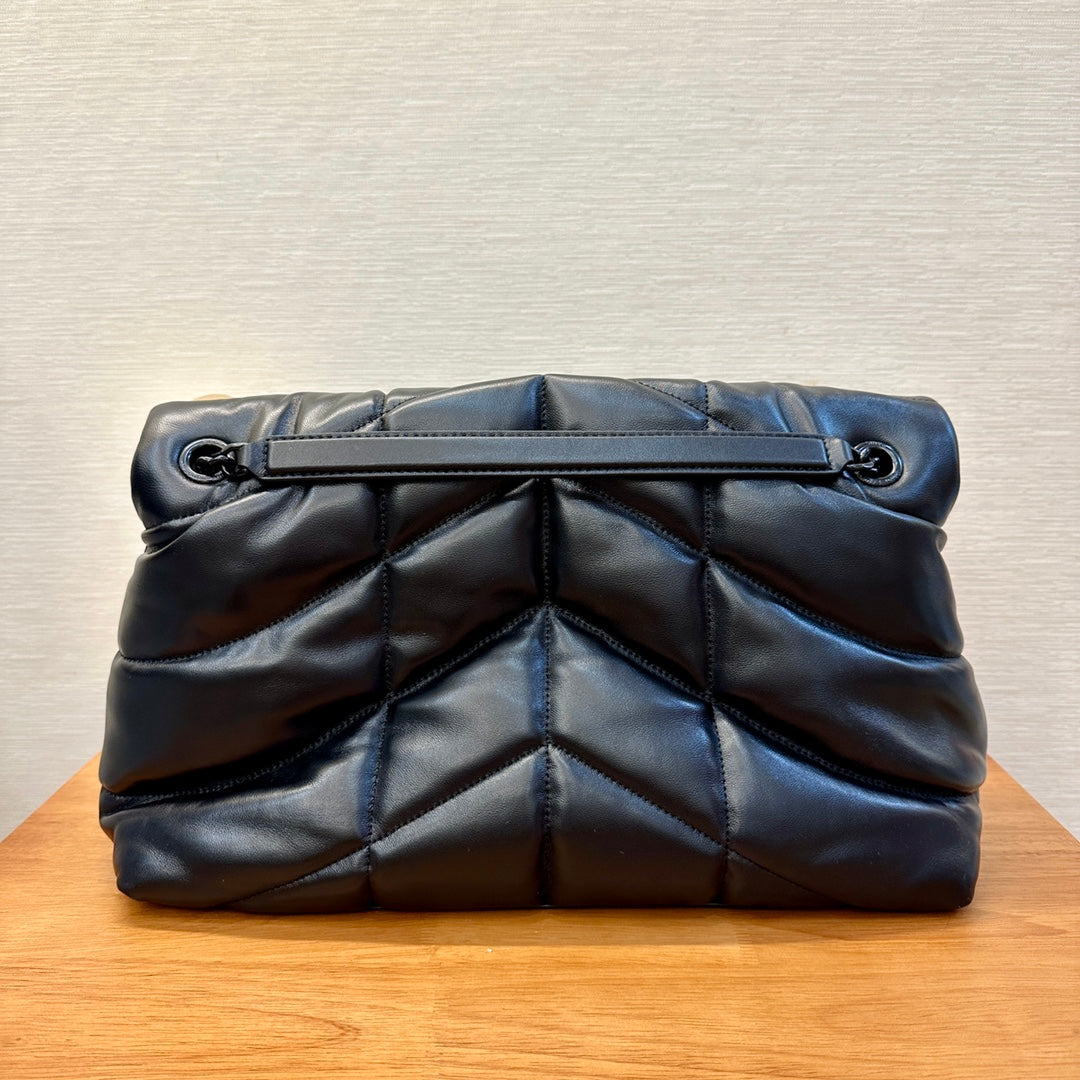 Y-SL Loulou Puffer Bag Black