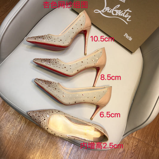 Louboutin Mesh Diamond Heels